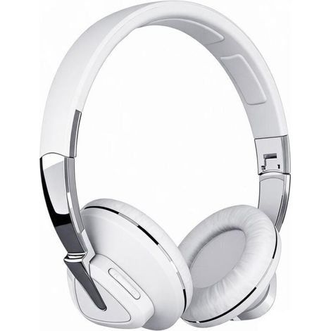 Casque Bluetooth supra-auriculaire - son surround - microphone intégré - stéréo - sans fil, blanc (1/5)