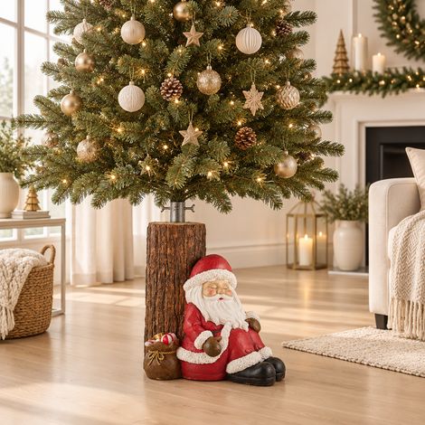Base per albero di Natale con Babbo Natale da 45 cm x 52 cm (1/3)
