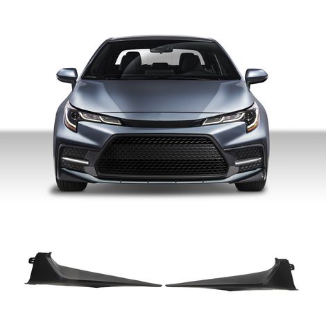 Ein Paar mattschwarze Zierleisten für den Frontstoßfängergrill (52113-02030) für den Toyota Corolla SE ab Baujahr 2019. (1/5)