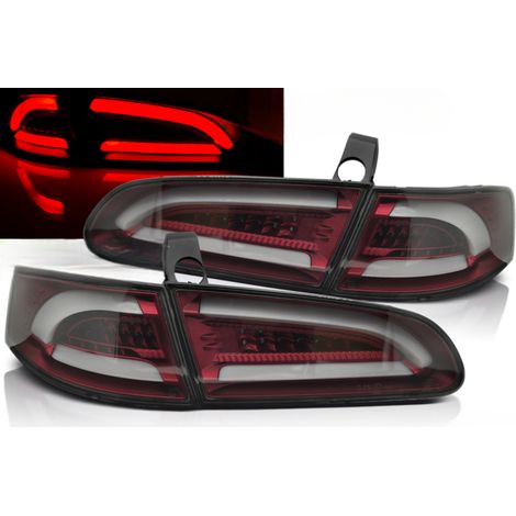 Paire de feux arriere Seat Ibiza 6L de 2002 a 2008 FULL LED rouge fume