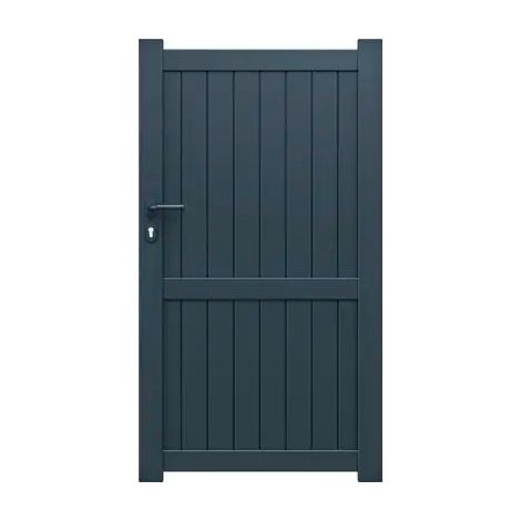 [GEBRAUCHT] B-Ware Tor Einzeltor Gartentor Drehflügeltor Horba 03 Aluminium Anthrazit 100 X 180 Cm