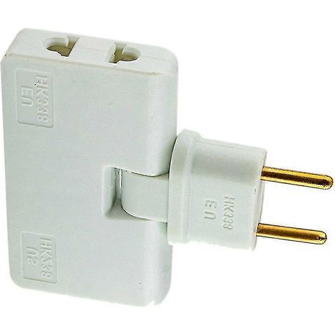 Adaptateur de prise UE rotatif 3 en 1. rallonge de prise rotative à 180 degrés. mini-adaptateur de prise (1/4)