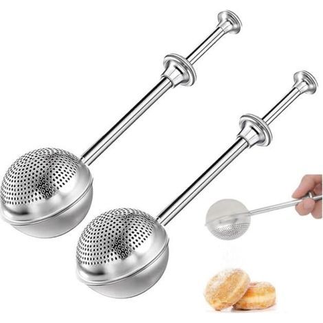 Flour Sifter, Flour Strainer, Stainless Steel Sifter for Grinding Coffee Powder, Cocoa, Cinnamon, Flour Sifter (1/4)