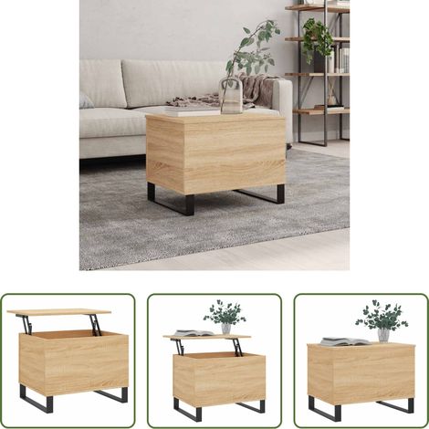 Holzwerkstoff Couchtisch - Couchtisch Sonoma-Eiche 60x44,5x45 cm Holzwerkstoff (1/5)