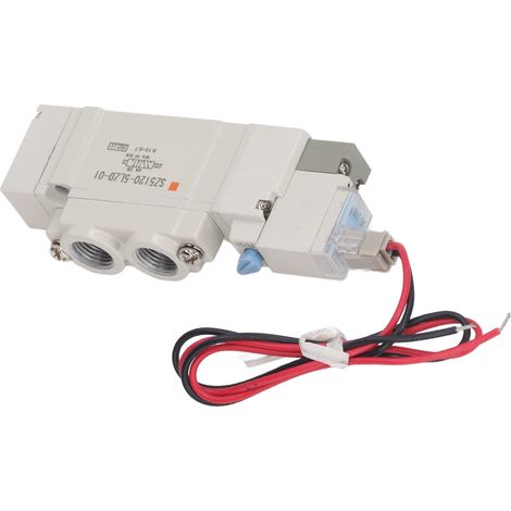 Électrovanne pneumatique SZ5120-5LZD-01, distributeur magnétique type SMC, 5/2 voies monostable, commande par solénoïde unique, usage industriel. (1/5)
