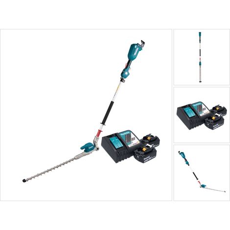 Makita DUN 500 WRT2 Akku Heckenschneider 18 V 50 cm Brushless + 2x Akku 5,0 Ah + Ladegerät