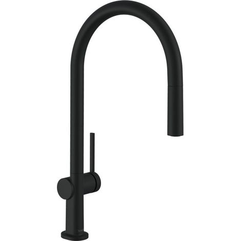 Talis M54 Mitigeur de cuisine 210, avec douchette extractible 1 jet, Noir mat (72802670) (1/10)
