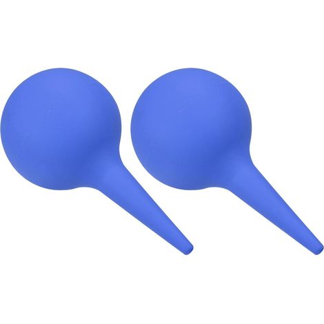 2 Paquet Poussière Bille Air Souffleur - Équipement Nettoyage Caoutchouc Enlever Poussière & Transférer Liquide, Appliquer à Ordinateur/Caméra Lentille/Plantes (30Ml, Bleu) (1/5)