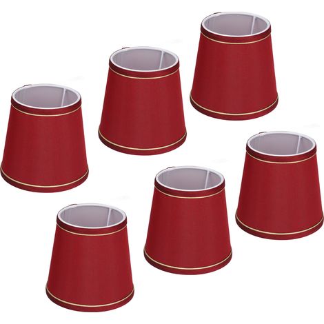 Stück Stofflampenschirm, moderner, schlichter Stofflampenschirm, Phnom Penh Handwerkskunst für E14-Lampen, Weinrot (PX43) (1/5)