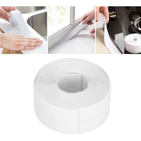 Ruban D Etanchéite Murale - 38 mm - Auto-Adhésif - Imperméable Anti-Moisissure - Pour Cuisine Et Salle De Bain - 3,35 M (1/5)
