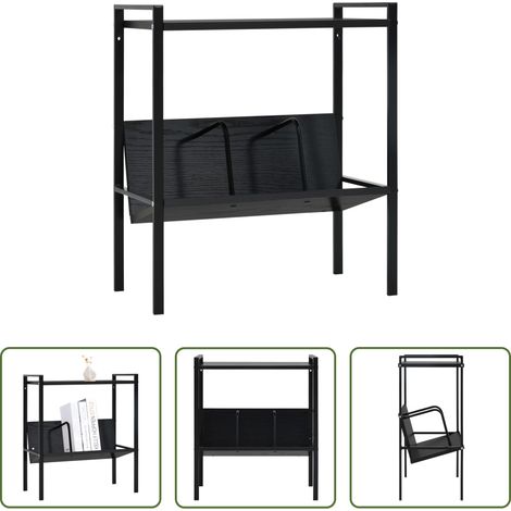 Étagère décorative - Bibliothèque 2 niveaux Noir 52x28x59 cm bois d'ingénierie (1/5)