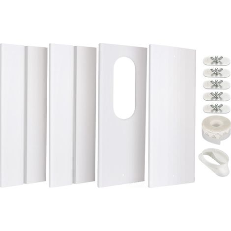 Kit de climatiseur portable pour fenêtre – 4 panneaux réglables (42-140 cm) – Matériau PVC renforcé – Joints d'étanchéité inclus (1/5)