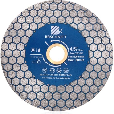 1 - Disque Diamant - Lame De Scie - Double Face Pour Porcelaine Céramique Marbre Granit Pierre Usage Humide Ou Sec 115mm (1/5)