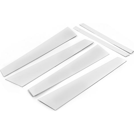 Lot de 6 garnitures décoratives en alliage d'aluminium pour montants de vitres de voiture (B) compatibles avec les BMW Série 7 F01 et F02 (2008-2014) (1/5)