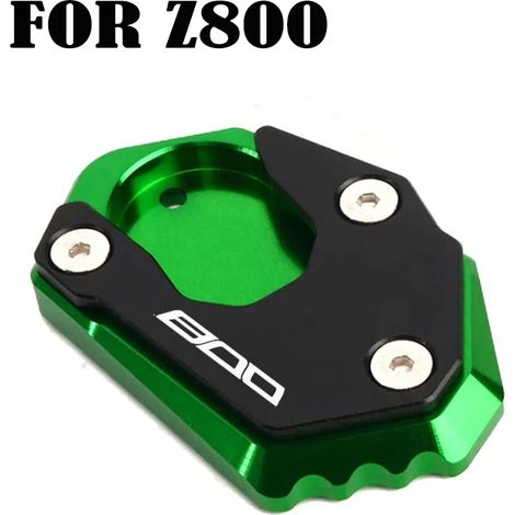(Vert-800) Compatible pour Kawasaki Z900 Z650 Z800 Z900RS 2016-2024 Moto CNC Béquille Agrandisseur de pied Support latéral Extension Pad Z 900 rs 800 650 maxpower (1/4)