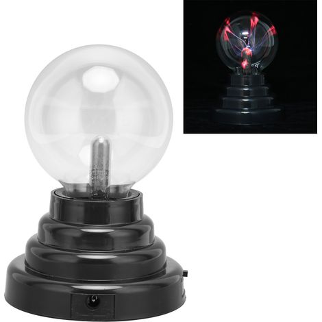 Boule Lumineuse Plasma Sensitive au Toucher avec Alimentation USB et Piles - Décoration pour Fête à Domicile