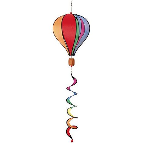 Elemento decorativo da giardino hq-kites hot air balloon rainbow sistema rotante resistente (1/3)