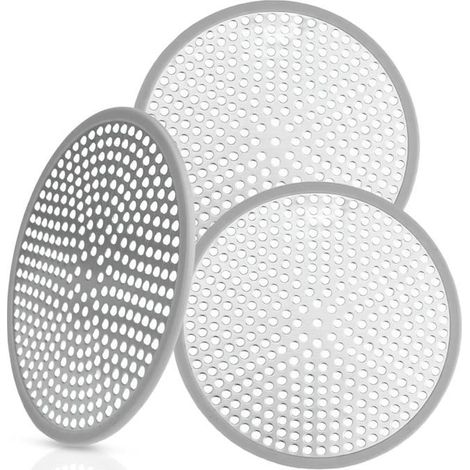 3-teiliger Duschhaarfänger, 118 mm / 4,65 Zoll Haarfilter für Dusche und Badewanne, Duschgitter, Anti-Haar-Badewannenfilter (1/5)