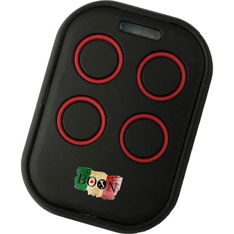 Telecomando universale 433 mhz Boon - Autoapprendente per Cancelli Automatici Rosso