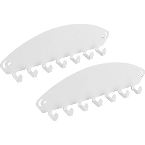Porte-outils Mural Magnétiques, 2 Pcs Crochets Cuisine Aimanté Puissant, Acier au Carbone, Antirouille, pour Réfrigérateur, Cuisine, Couloir, Chambre à Coucher Blanc - (1/5)