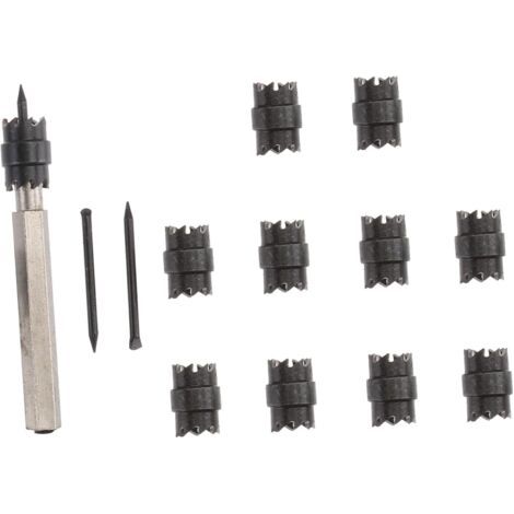 1 Jeu Foret de soudage par points en acier épingles ciseau forets à fraiser carbure mini outils accessoires de perceuse pour soudeuse par points coupeur de soudure par points Black (1/5)