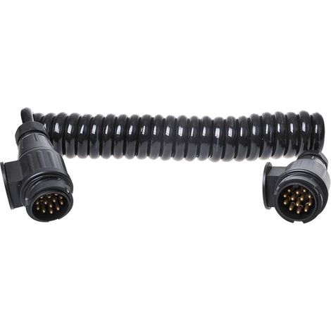 Câble spiralé 3,5 m, 8 fils, avec 2 prises 13 broches en PVC