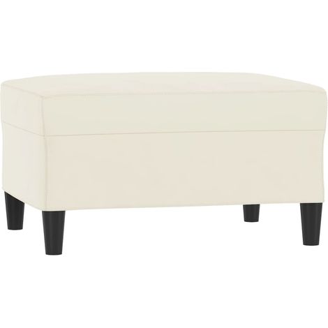 vidaXL Poggiapiedi Crema 70x55x41 cm in Velluto