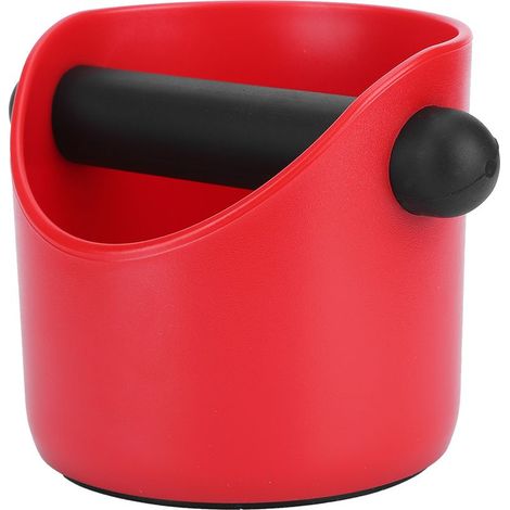 Mini-Kaffeesatzbehälter mit rutschfester Oberfläche und gerader Öffnung, Haushalts-Kaffeesatzeimer, Kaffeesatzbox (rot) (1/5)