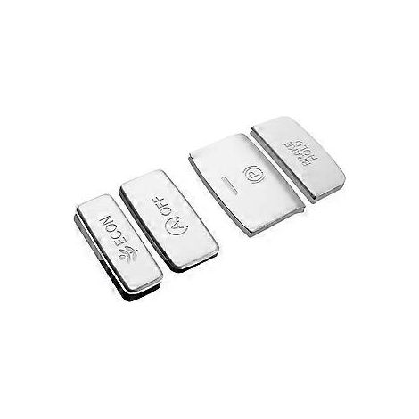 Mittelkonsolen-Schaltkulisse, Handbremsknopf-Abdeckung, Zierleiste aus Aluminium, Aufkleber für Zubehör der 11. Generation (2022), Silber