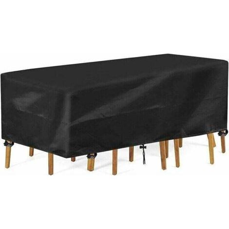Gartentischabdeckung, rechteckige wasserdichte Gartentischabdeckung, UV-beständig, 210D Oxford-Gewebe, Schutzhülle für Gartentische und -stühle (213 x 132 x 72 cm)