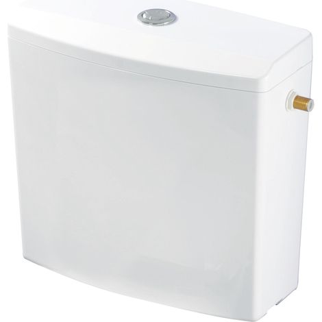Wirquin – Réservoir de chasse d'eau Reviso 50717359 – Économie d'eau avec double chasse – Plastique durable – Installation facile – Blanc