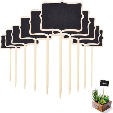 Etiquette Bois Plante Jardin Potager Extérieur Étiquette De Tableau Noir Marqueur De Plante Plantes Tags pour Les Graines Plantes Ardoise Étiquettes pour Fleur Légumes Graine Jardin Pépinière (1/4)