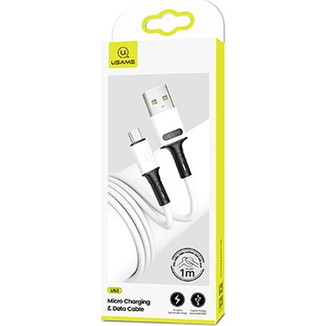 USAMS 1m Micro-USB-Kabel Schnellladekabel Weiß