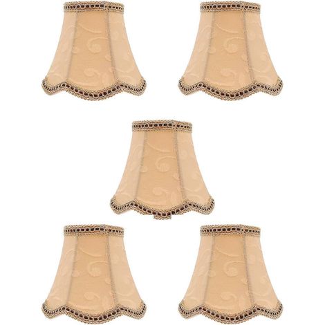 Lot de 5 abat-jour en tissu avec fermeture à clip, housses d'abat-jour, abat-jour cylindriques, abat-jour pour lampadaires, décoration intérieure (1/5)