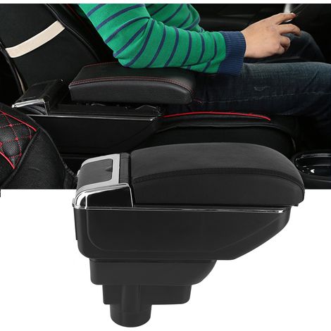 Boîte de rangement pour accoudoir central avec porte-gobelet et cendrier, compatible avec Opel Corsa (1/5)
