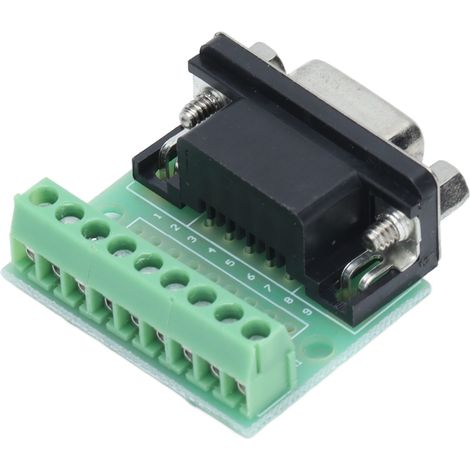 Carte de dérivation DB9 femelle à 9 broches avec adaptateur à vis pour connecteur RS232/RS485 (1/5)