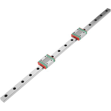 1 rail de guidage linéaire miniature MGN12 de 400 mm de long et 12 mm de large, 2 blocs de glissement MGN12B