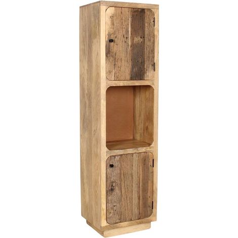 Colonne de salle de bain en bois de manguier et bois recyclé Barry (1/5)