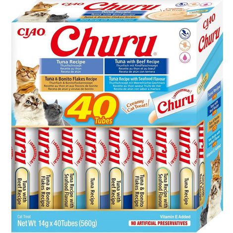 Thon Inaba Churu pour chats - 40 sachets de 14 g (1/5)
