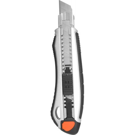 COLTELLO, coltello a lama spezzabile ALU-6X premium 18MM + 6 lame - E-400-0416 (1/4)