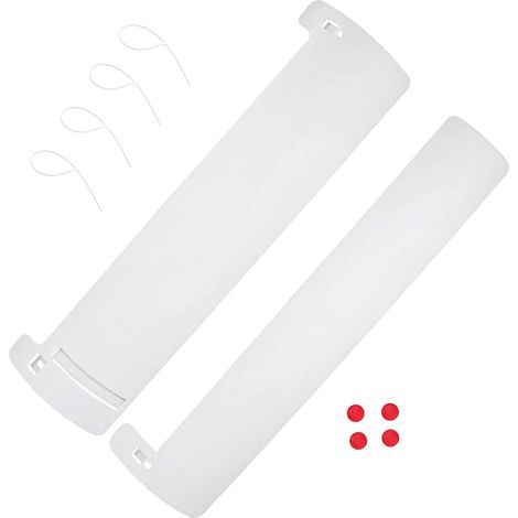 Déflecteur de climatiseur rétractable anti-flux d'air direct pour la maison-44X12X0.2CM-White (1/4)