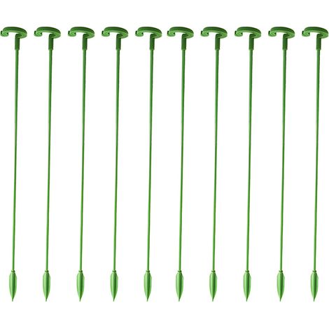 10pcs 37cm Support de plante piquets jardin tige unique Support de fleur piquet Amaryllis Support de Cage de plante support de fleur porte-légumes (1/5)