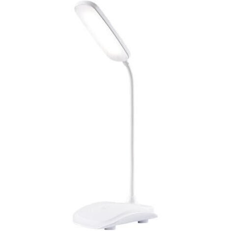 LED-Schreibtischlampe mit Augenschutz, stufenlos dimmbar, 3 Farben, Touch-Bedienung, Weiß (1/4)