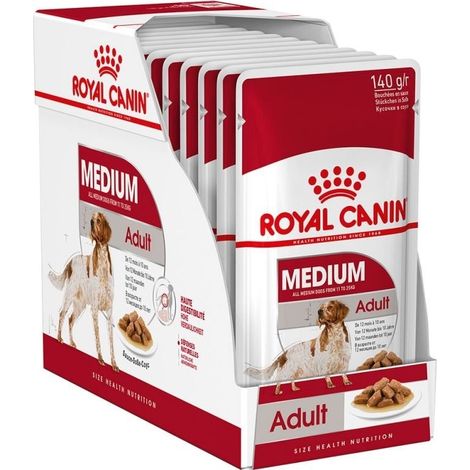 Royal Canin Shn Medium Adult en salsa - Alimento húmedo para perros adultos - 10 x 140 g