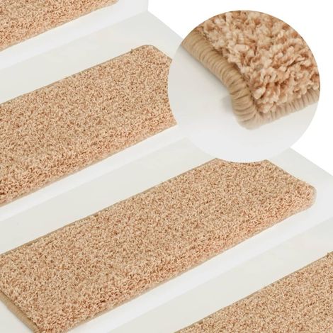 Lot de 15 Tapis d'escalier - Tapis de marche pour Enfants, Aînés et Animaux Doré 65x25 cm BV884064 - BonneVie (1/5)