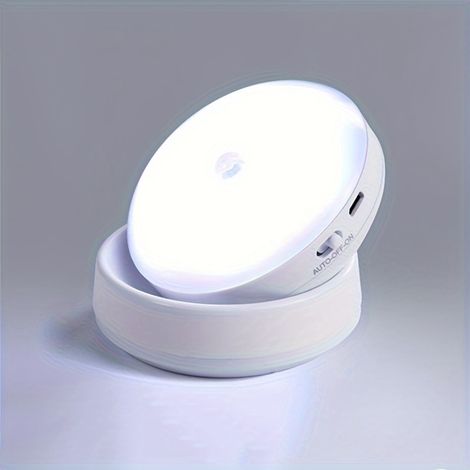 Veilleuse HOTU à détecteur de mouvement à allumage automatique avec 6 LED, rechargeable par USB, mode marche/veille, portable/fixation murale (1/5)