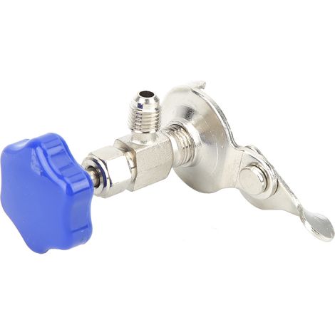 Outil de réparation pour climatisation automobile : ouvre-bouteille de réfrigérant avec valve de distribution 337B R12 R134A (1/5)