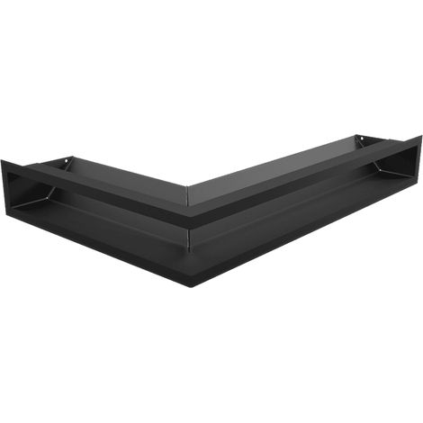 Eck-Lüftungsgitter LUFT rechts 40x60x9 schwarz (1/5)