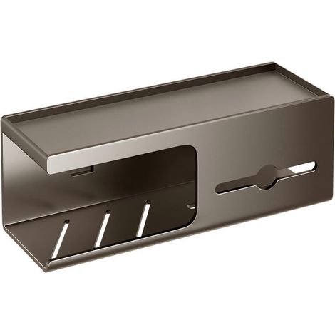 Porte-rouleau de papier essuie-tout avec étagère de rangement, porte-rouleau de papier toilette auto-adhésif pour salle de bain et cuisine (1/5)