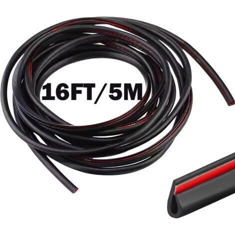 5M Protection Portiere Voiture, Car Edge Trim Seal Pad de Protecteur de Bord de Porte de Voiture joint en caoutchouc rouge en forme de U, protection optimale contre les rayures et les (1/4)